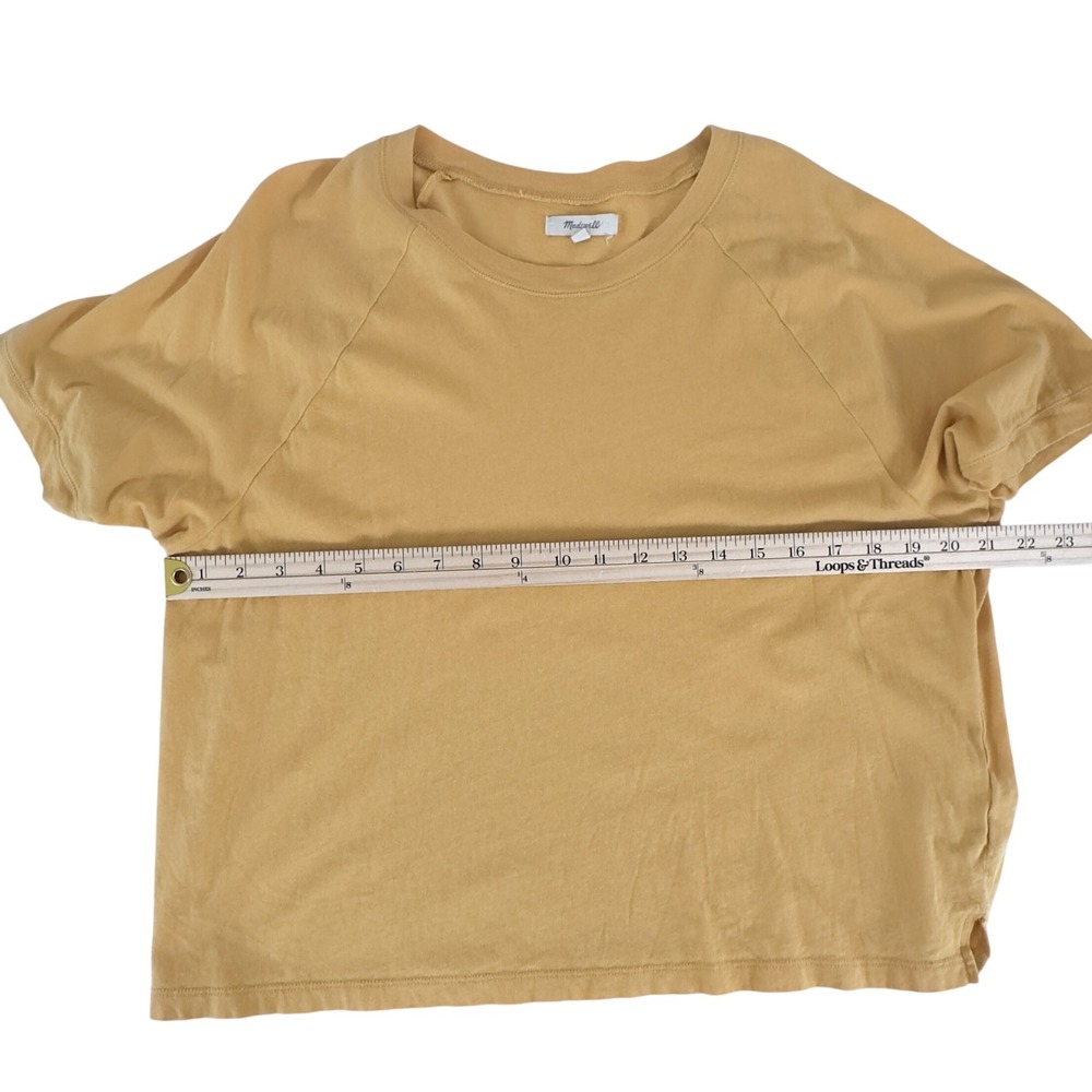 Madewell T-Shirt Yellow Cotton Large - Picture 3 of 5